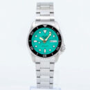 Seiko 5 Sports SKX Midi Automatic Teal Dial Silver Steel Strap Watch For Men - SRPK33K1